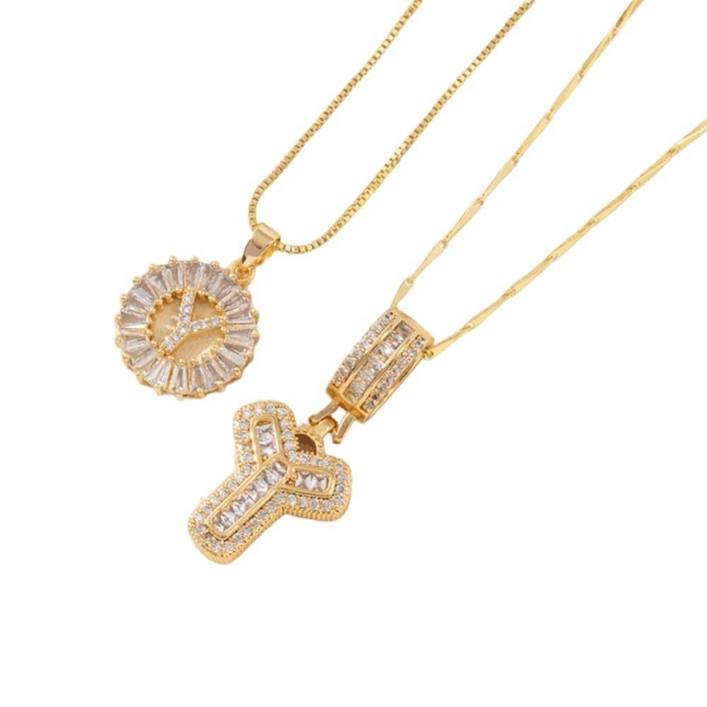 💍Last Day Only $15.99 & 2 Pack💍 Initial Letter Pendant Necklaces-Best Gift for your friends💝