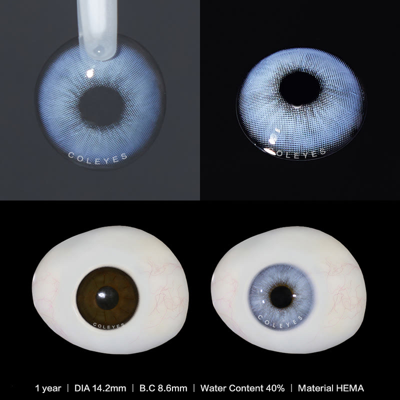 Coleyes Crystal Blue Yearly Prescription Colored Contacts - image 4