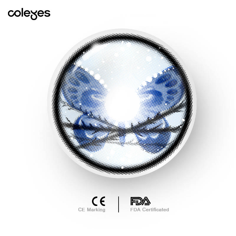 Coleyes Butterfly Trap Blue 1-Day Cosplay Colored Contacts - image 6