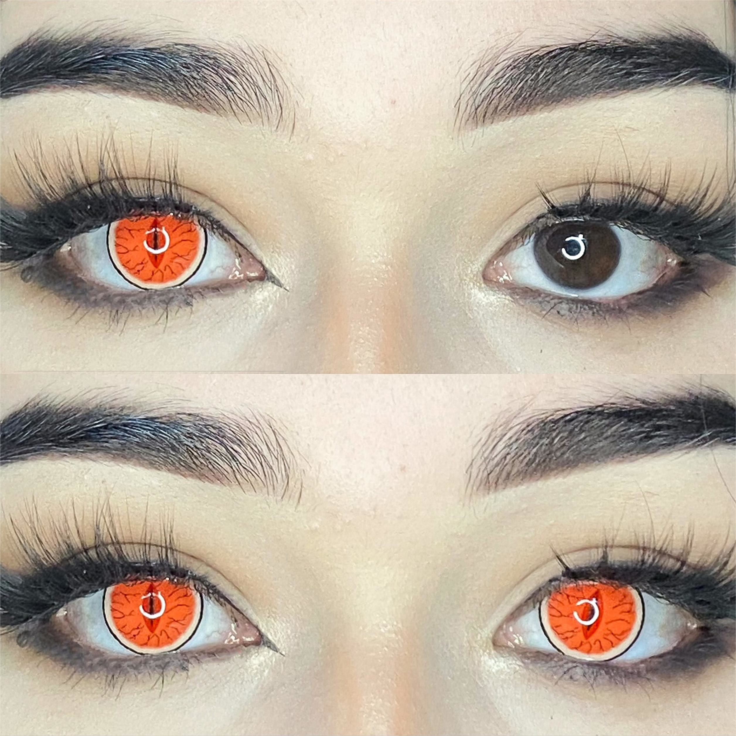 Coleyes Kibutsuji Muzan Red Yearly Cosplay Colored Contacts - image 5