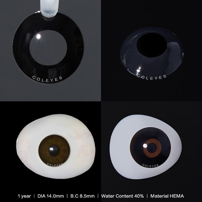 Coleyes Block Black Yearly Cosplay Prescription Colored Contacts - image 4