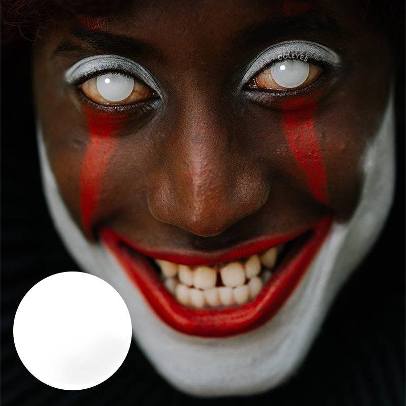 Coleyes Blind White Out Yearly Prescription Colored Contacts - image 1