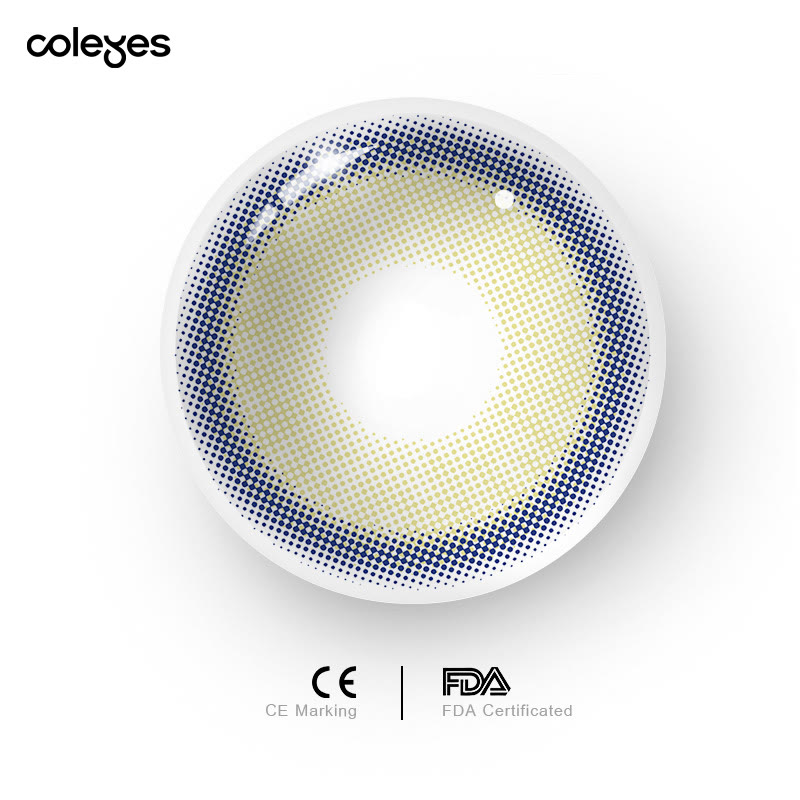 Coleyes Neala Yellow Brown Yearly Prescription Colored Contacts - image 11