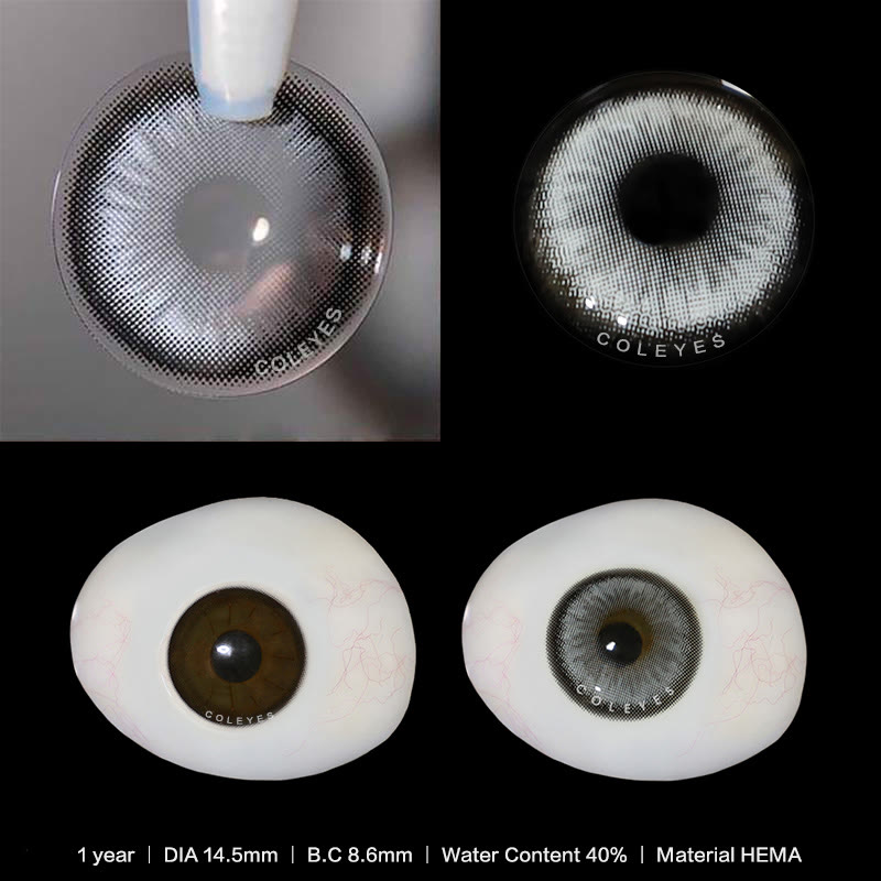 Coleyes Norko Grey Yearly Prescription Colored Contacts - image 4