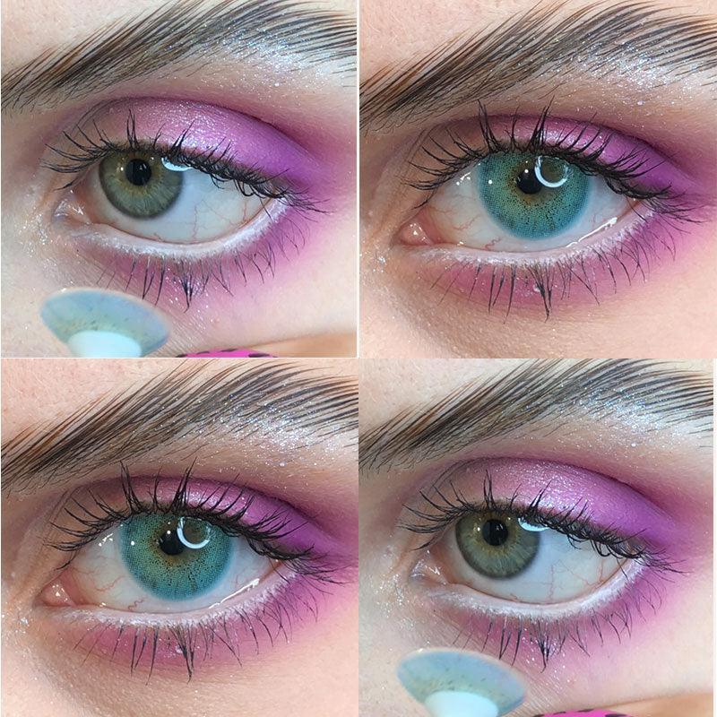 Coleyes Ocean Blue Yearly Prescription Colored Contacts - image 4