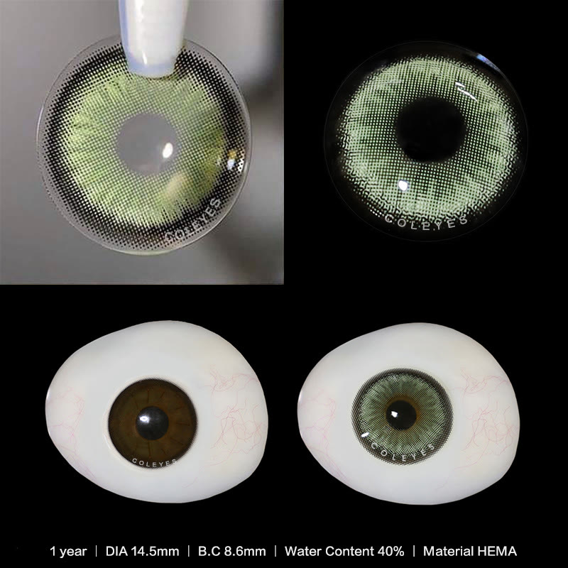 Coleyes Norko Green Yearly Prescription Colored Contacts - image 4