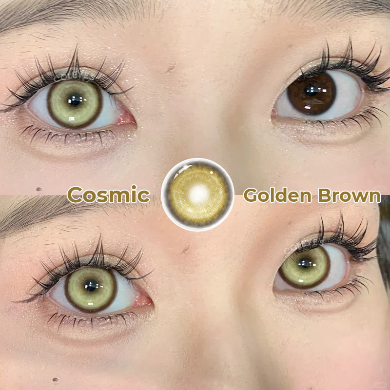 Coleyes Cosmic Gold Brown 1-Day / 1-Year  Prescription Cosplay Colored Contacts - image 3