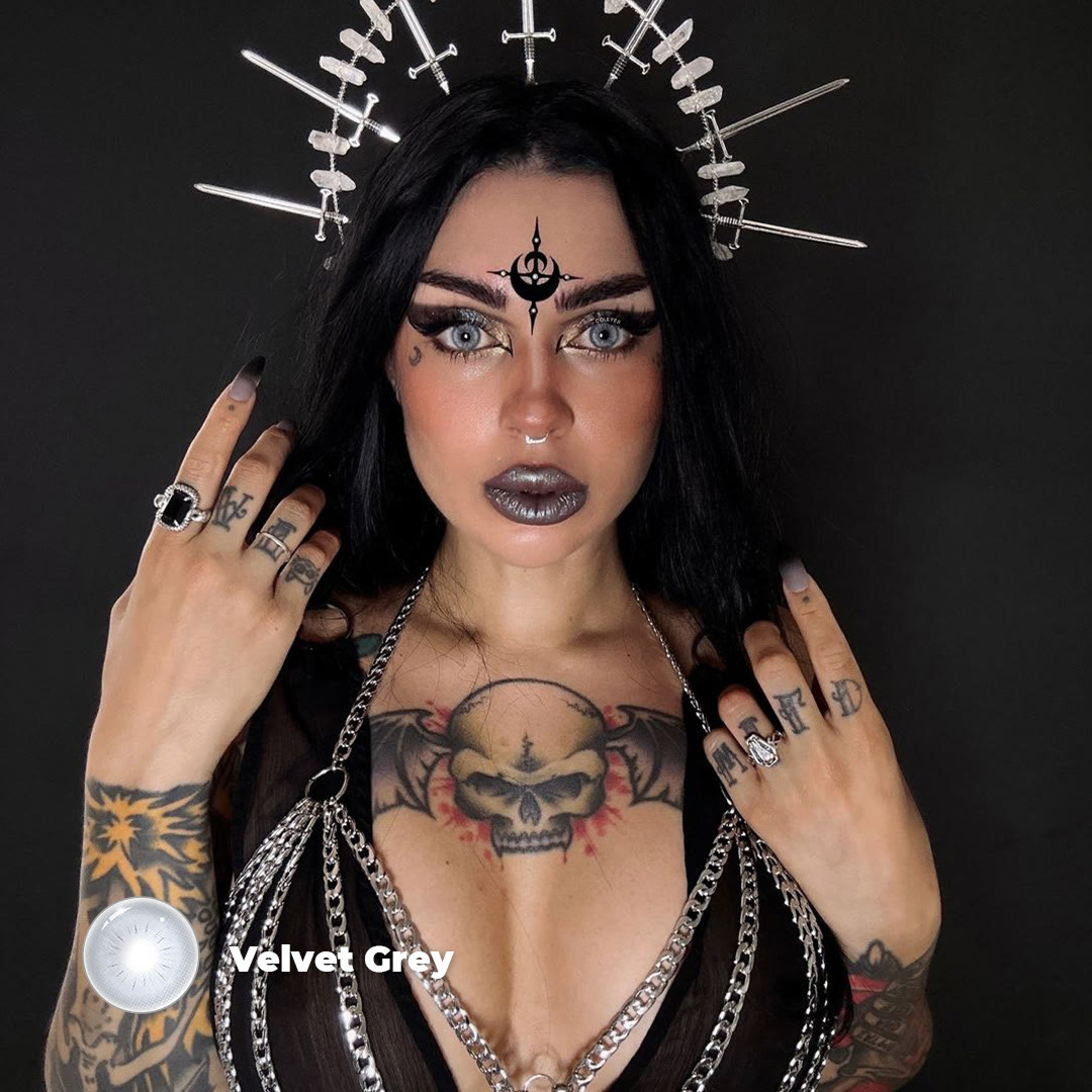 Coleyes Velvet Grey Yearly Prescription Colored Contacts - image 6