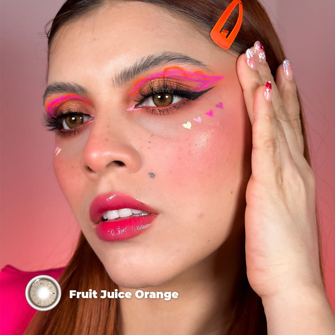 Coleyes Fruit Juice Orange Yearly Colored Contacts - image 6