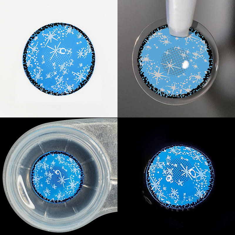 Coleyes Blind Starry Blue Yearly Cosplay Colored Contacts - image 6