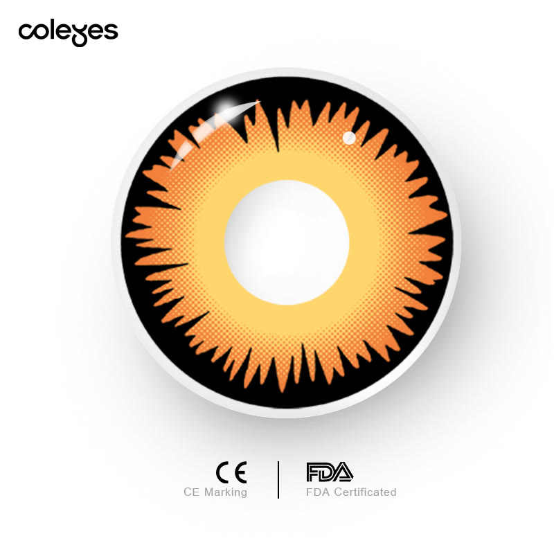 Coleyes Werewolf Orange Yearly Prescription Cosplay Colored Contacts - image 4