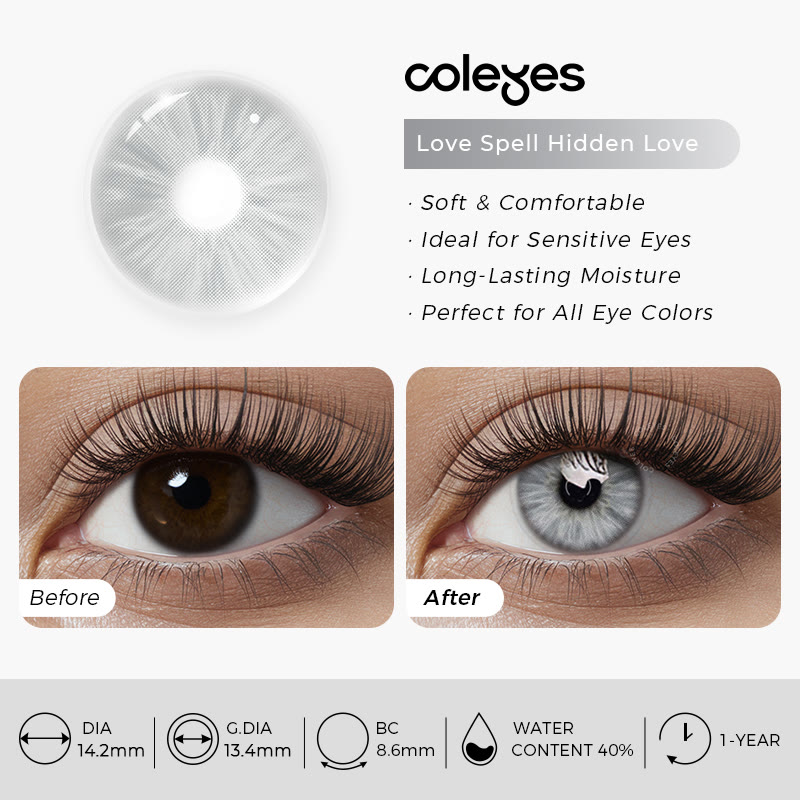 Coleyes Love Spell Hidden Love Yearly Prescription Colored Contacts - image 12