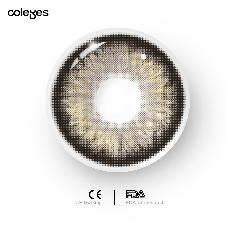 Coleyes Glittering Brown Yearly Prescription Colored Contacts - image 8