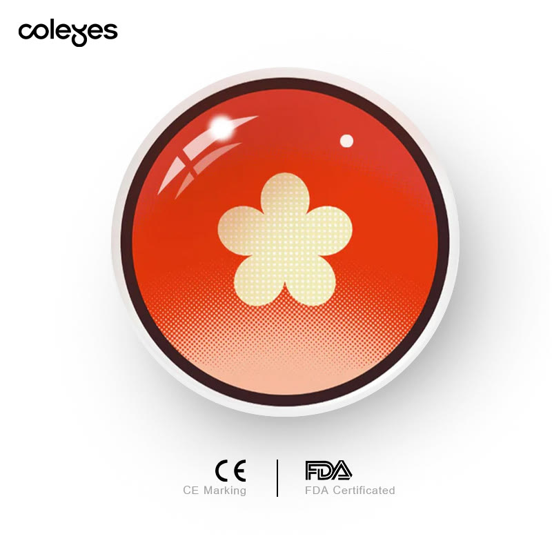 Coleyes Hutao Red Yearly Cosplay Colored Contacts - image 8