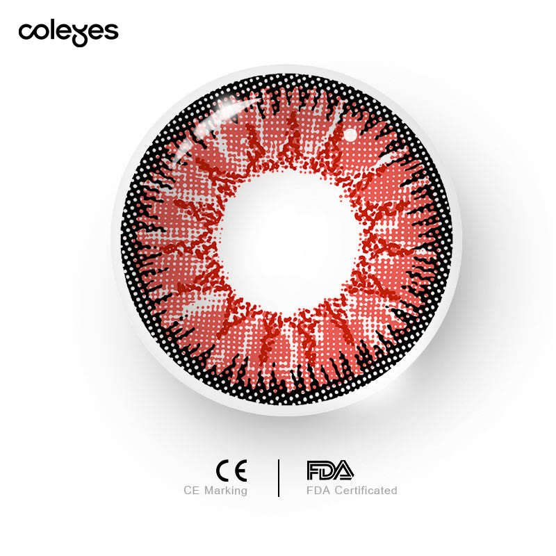 Coleyes Nonno Red Vampire Prescription Yearly Cosplay Colored Contacts - image 13