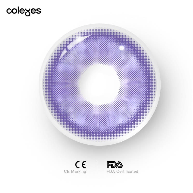 Coleyes Sassy Brilliant Violet Prescription Yearly Cosplay Colored Contacts - image 8