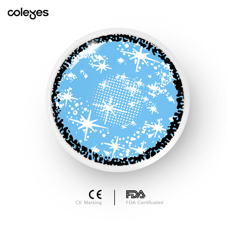 Coleyes Blind Starry Blue Yearly Cosplay Colored Contacts - image 8