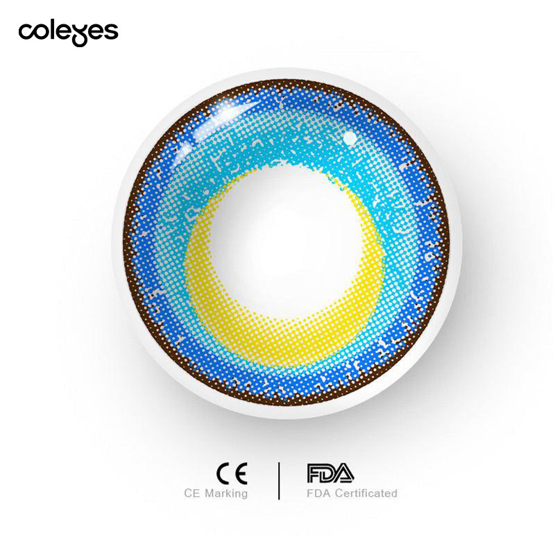 Coleyes Touken Ranbu Blue Yearly Prescription Cosplay Colored Contacts - image 7