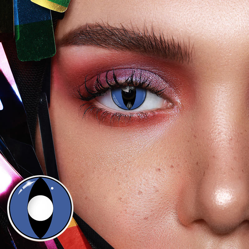 Coleyes Cat Eye Blue Yearly Cosplay Colored Contacts - image 2