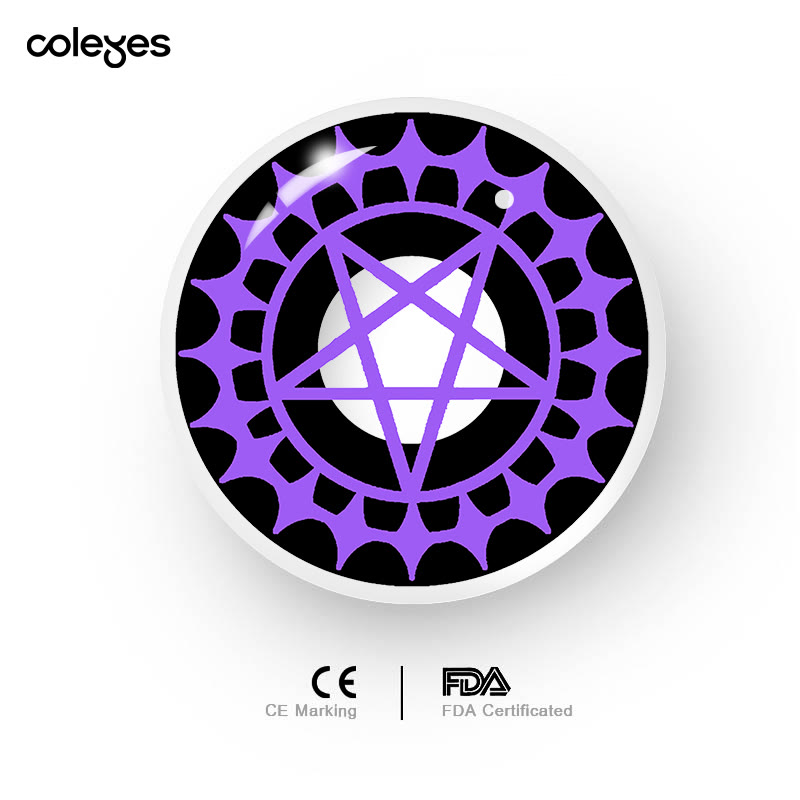 Coleyes Ciel's Eye Purple Yearly Cosplay Prescription Colored Contacts - image 6