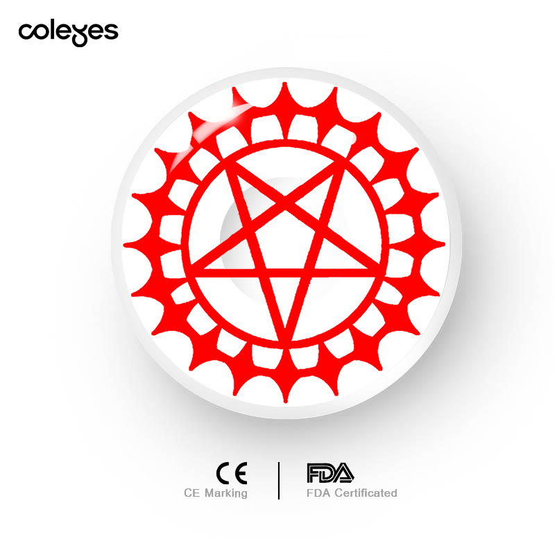 Coleyes Ciel's Eye Red & White Yearly Prescription Colored Contacts - image 5