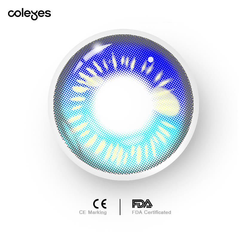 Coleyes Anime Blue Yearly Cosplay Prescription Colored Contacts - image 6