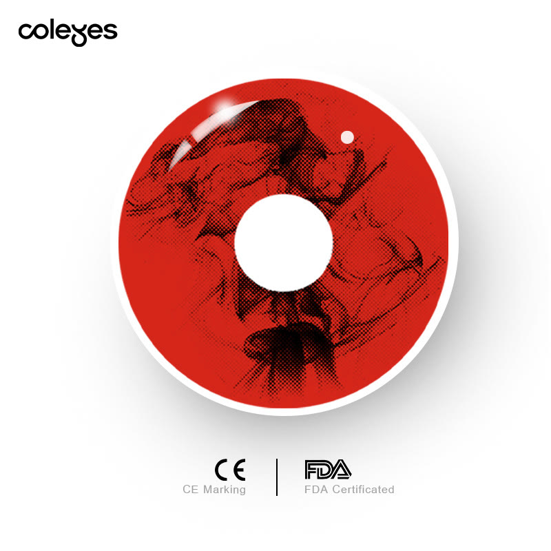 Coleyes Blood Red 1-Day Prescription Cosplay Colored Contacts - image 5