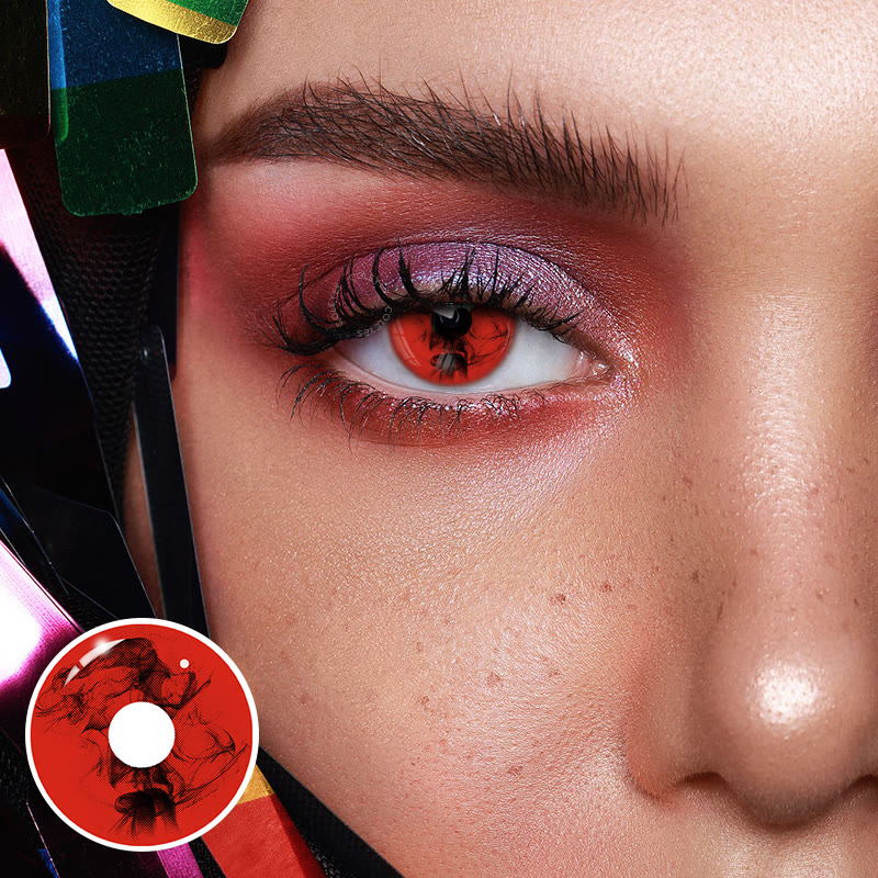 Coleyes Blood Red 1-Day Prescription Cosplay Colored Contacts - image 2