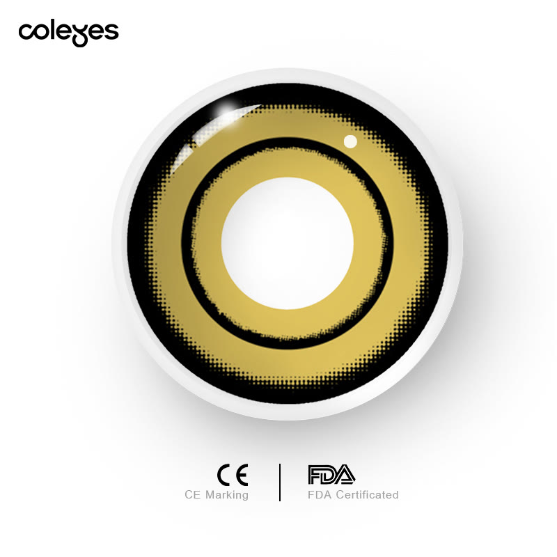 Coleyes Makima Yellow Yearly Prescription Cosplay Colored Contacts - image 5