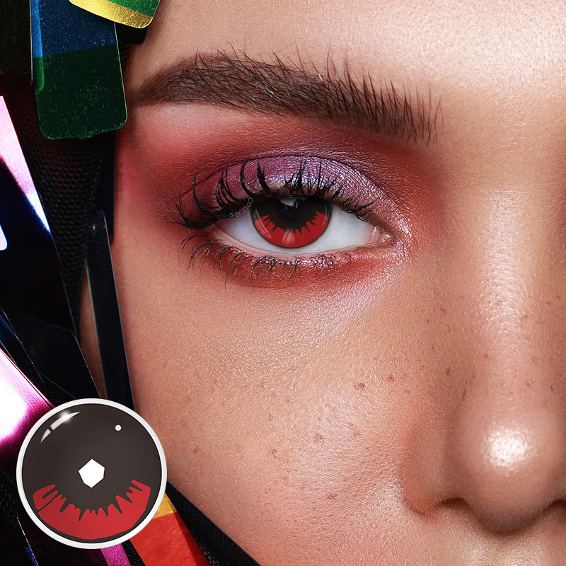 Coleyes Kamado Tanjirou Black Yearly Prescription Cosplay Colored Contacts - image 2