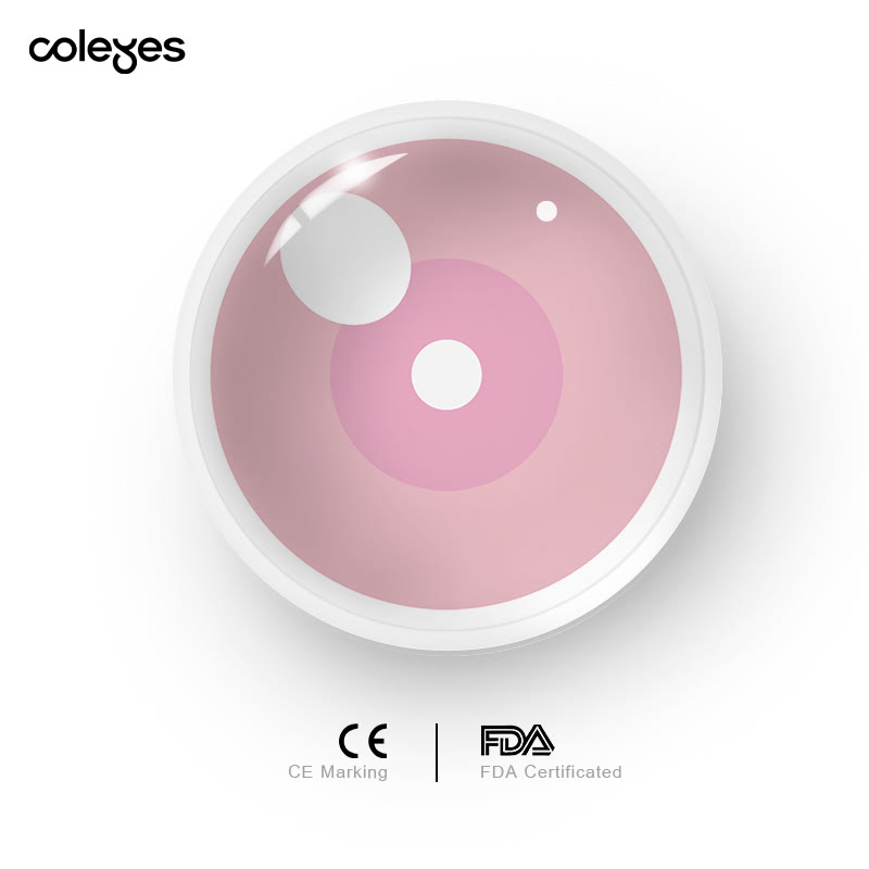 Coleyes Cloud Rim Pink Prescription Yearly Cosplay Colored Contacts - image 7