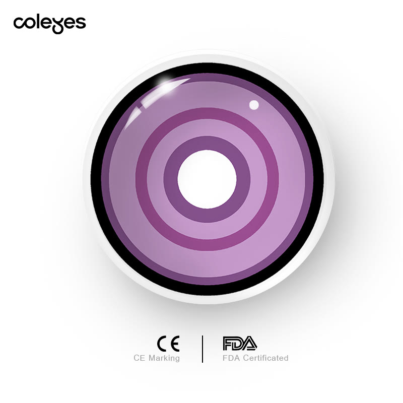 Coleyes Uzui Tengen Violet Yearly Prescription Cosplay Colored Contacts - image 6