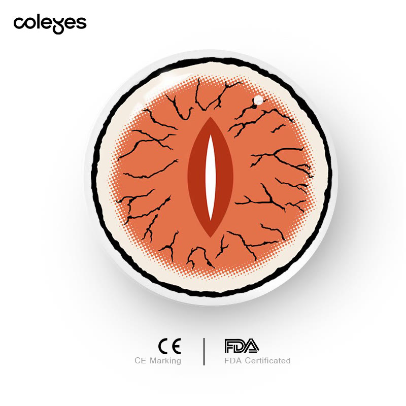 Coleyes Kibutsuji Muzan Red Yearly Cosplay Colored Contacts - image 8