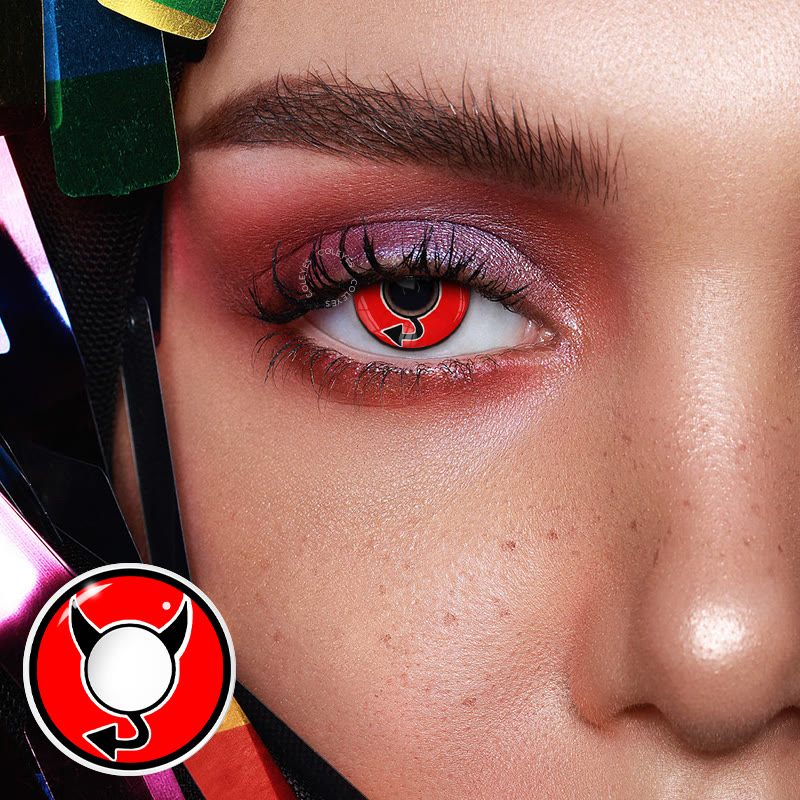 Coleyes Halloween Elf Red Yearly Prescription Cosplay Colored Contacts - image 2