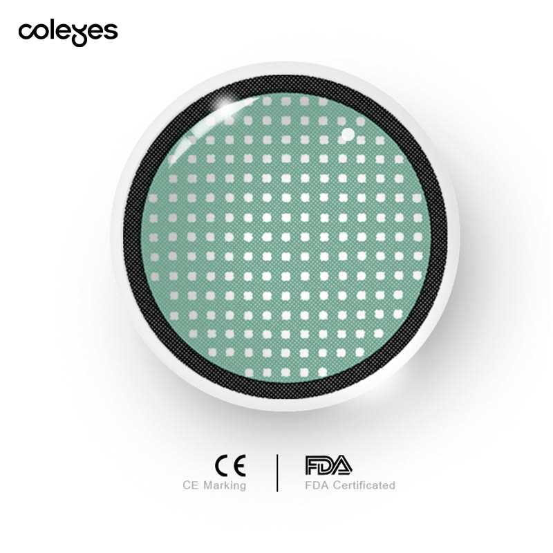 Coleyes Blind Manson Mesh Dark Green  Yearly Cosplay Colored Contacts - image 8