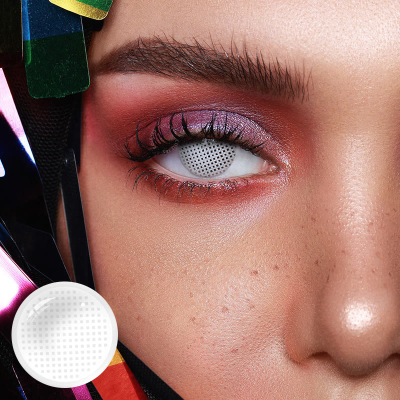 Coleyes Blind Mesh White Yearly Prescription Cosplay Colored Contacts - image 2