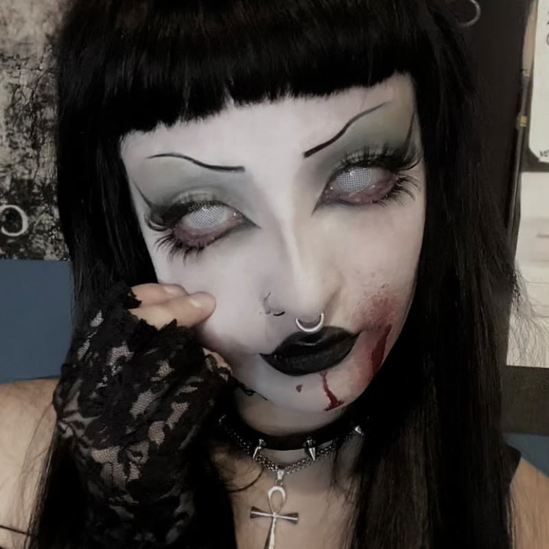 Coleyes Blind Mesh White Yearly Prescription Cosplay Colored Contacts - image 6