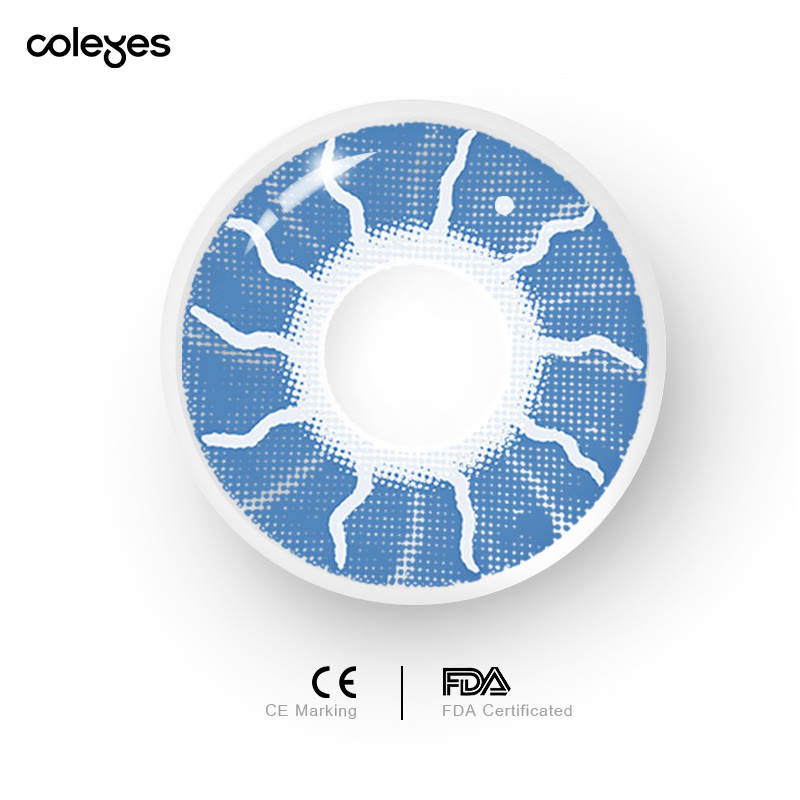 Coleyes Flash Blue Yearly Prescription Cosplay Colored Contacts - image 4