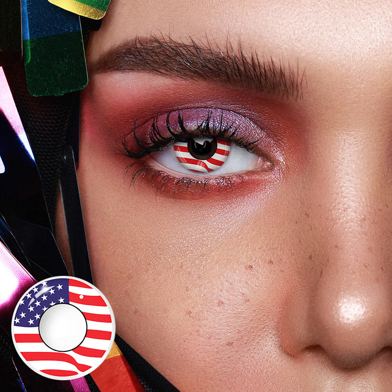 Coleyes USA Red Prescription Yearly Cosplay Colored Contacts - image 2