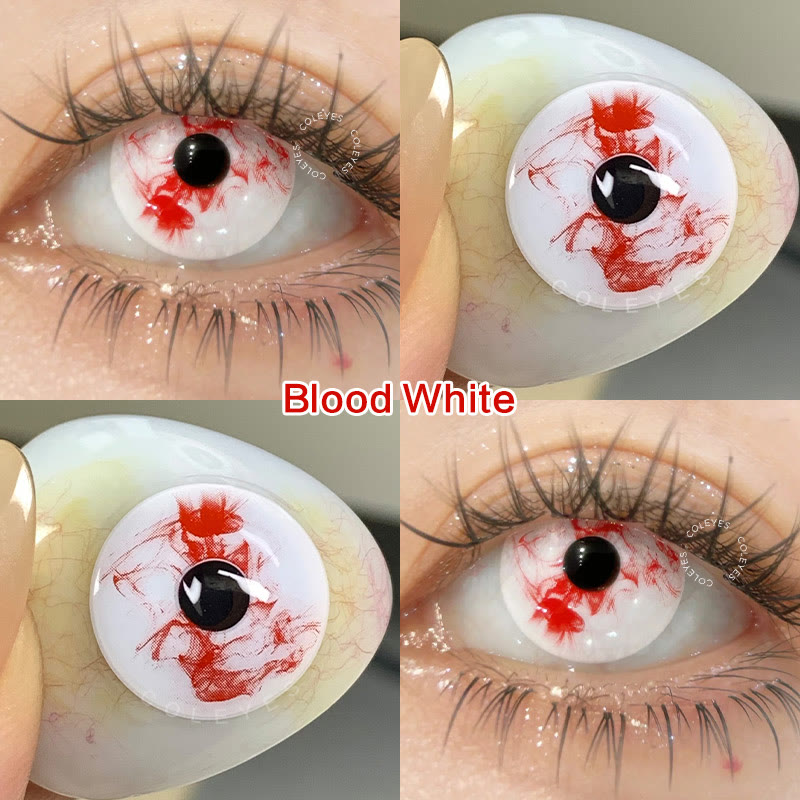 Coleyes Blood White 1-Day Cosplay Colored Contacts - image 3