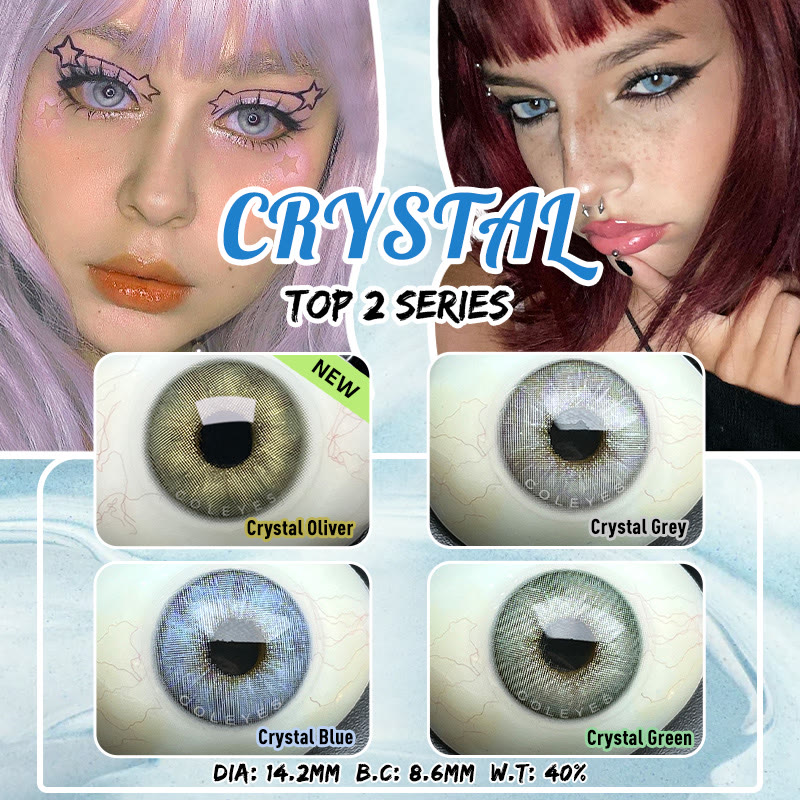 Coleyes Crystal Blue Yearly Prescription Colored Contacts - image 11