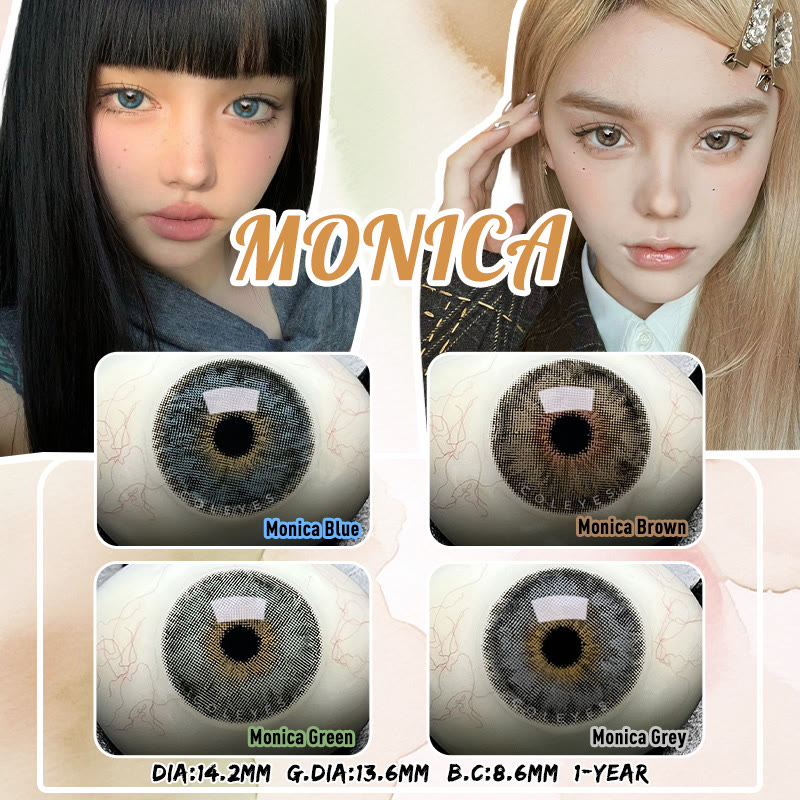 Coleyes Monica Blue Small Pupil Yearly Colored Contacts - image 8