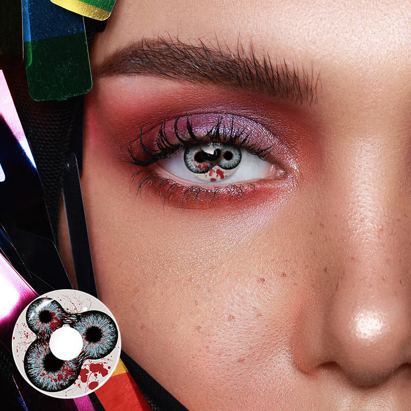 Coleyes Triple Vision Black Yearly Cosplay Colored Contacts - image 2