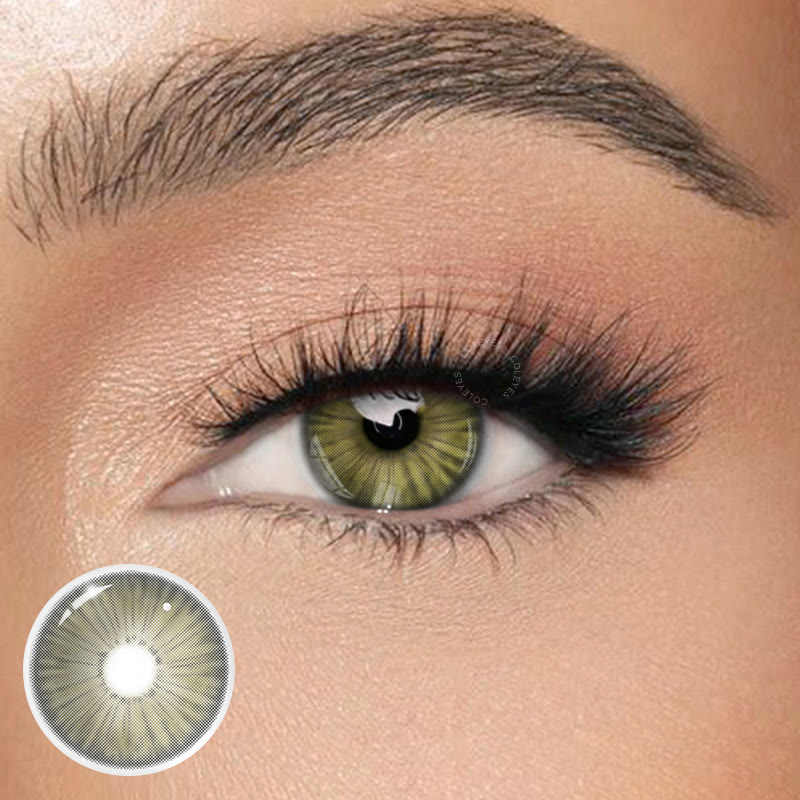Coleyes New York Grey Brown Yearly Prescription Colored Contacts - image 1