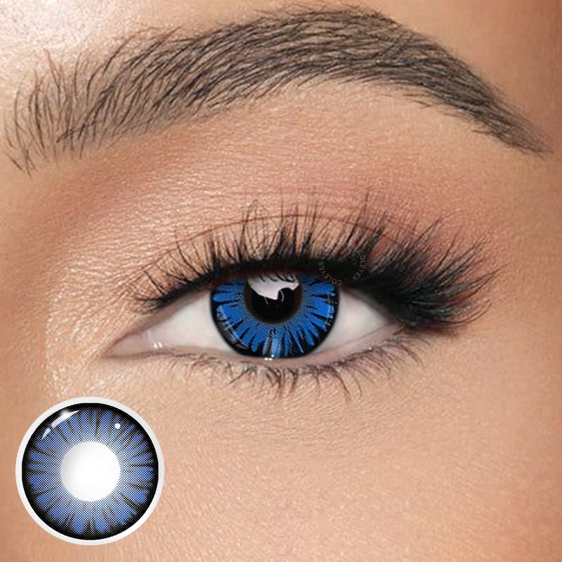 Coleyes Miracle Times DeepBlue Yearly Cosplay Prescription Colored Contacts - image 1