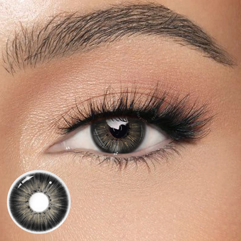 Coleyes New York III Black Yearly Prescription Colored Contacts - New York III Black - -8.00 - LM29_BK - image 1