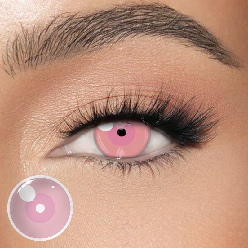 Coleyes Cloud Rim Pink Prescription Yearly Cosplay Colored Contacts - image 1