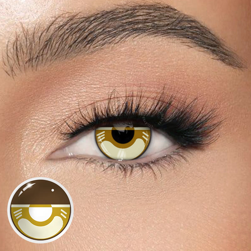 Coleyes Demon Zenitsu Brown Yearly Prescription Cosplay Colored Contacts - image 1