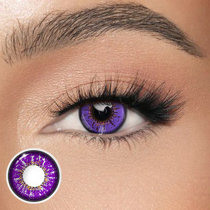 Coleyes Starfall Purple Yearly Prescription Cosplay Colored Contacts - image 1