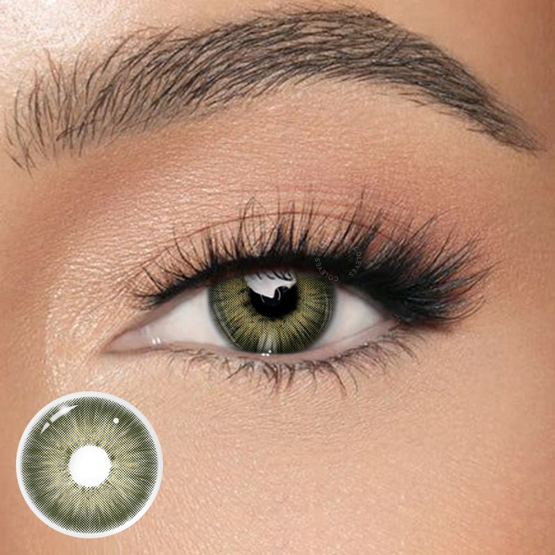 Coleyes New York III Dark Green Yearly Prescription Colored Contacts - New York III Green - -8.00 - LM29_GN - image 1